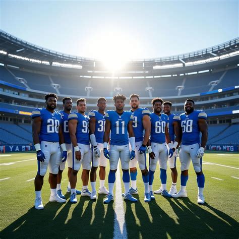 Football Stadium Warm Sunlight Detroit Lions | Stable Diffusion Online