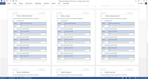 FAQ Guide Template – Templates, Forms, Checklists for MS Office and Apple iWork