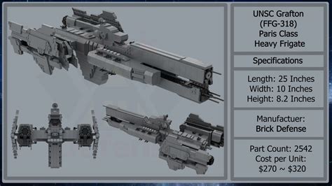 LEGO MOC Halo UNSC Paris Class Heavy Frigate V1 by brickdefense | Rebrickable - Build with LEGO