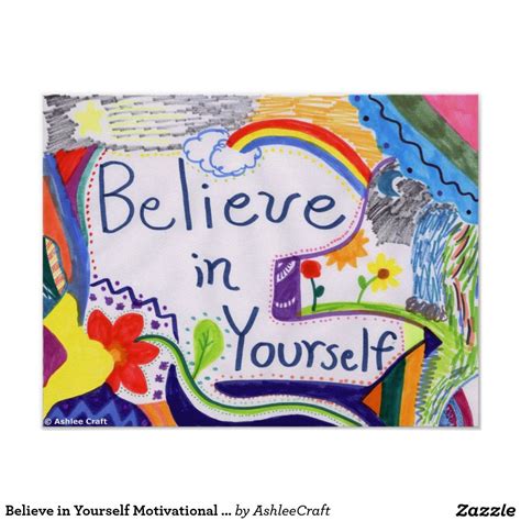 Believe in Yourself Motivational Poster | Zazzle | Believe in you, Motivational posters, Poster ...