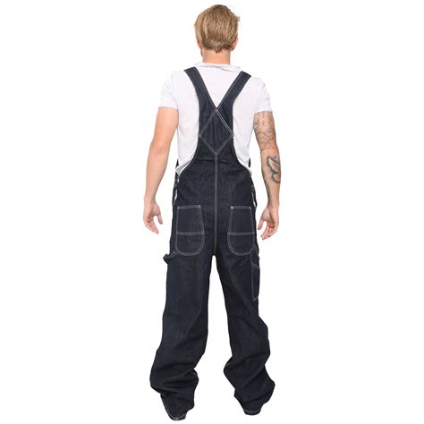 Mens Dark Blue Denim Bib And Brace Overalls Painters Coveralls Pro Work Engineer Dungarees