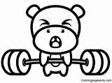 Barbells Colouring Pages Sketch Coloring Page sketch template