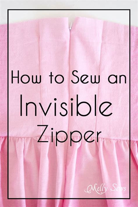 How to Sew an Invisible Zipper - Melly Sews