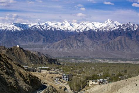 View of Leh City, the Capital of Ladakh, Northern India. Leh Cit Stock Photo - Image of jammu ...