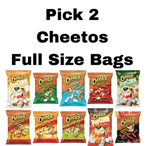 Pick 2 Cheetos Full Size Chips Bags: Crunchy, Popcorn, Puffs & More | eBay