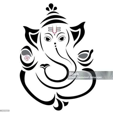 Hindu God Vinayaha Ganapathy Vector Illustration Stock Illustration - Download Image Now ...