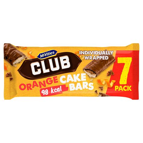 McVitie's Club Orange Cake Bars 7 Pack | Chocolate Biscuits | Iceland Foods