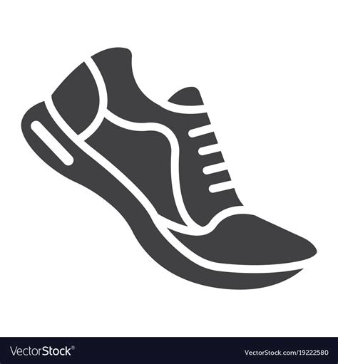 Running shoes glyph icon fitness and sport Vector Image