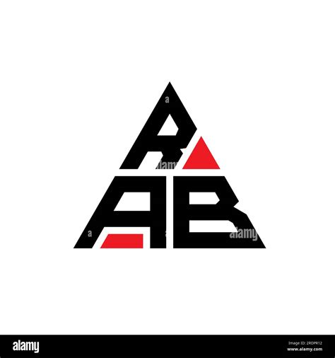 RAB triangle letter logo design with triangle shape. RAB triangle logo design monogram. RAB ...