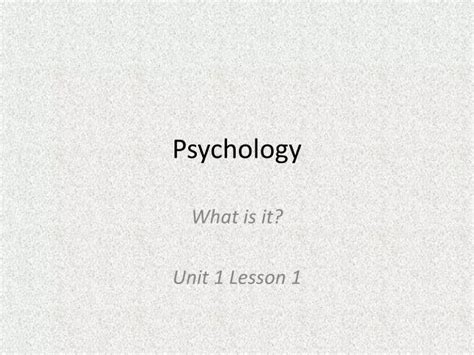 PPT - Psychology PowerPoint Presentation, free download - ID:2858080