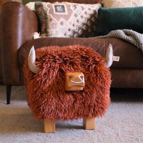 Highland Cow Footstool - Etsy