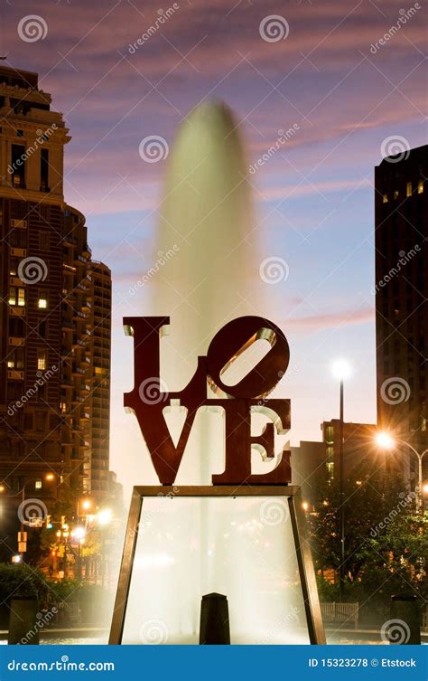 Philadelphia Love Park At Night Editorial Stock Photo - Image: 15323278