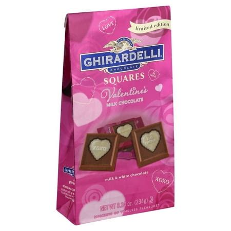 Ghirardelli Chocolate Squares Valentines Impressions Milk & White ...