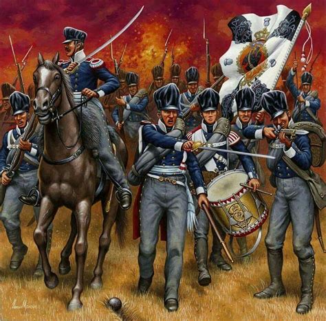 Prussian infantry Waterloo 1815, Battle Of Waterloo, Military Art, Military History, Napoleon ...