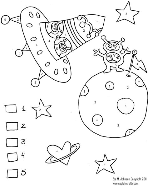 Space Color By Number Coloring Pages Coloring Pages