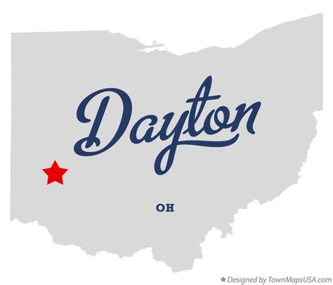 Map of Dayton, OH, Ohio