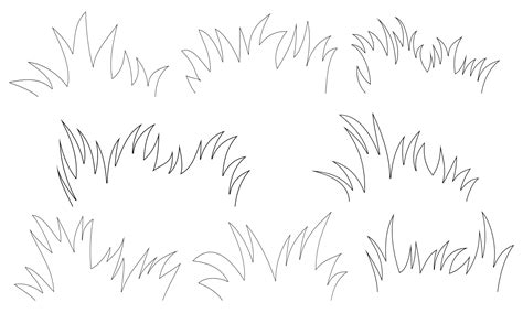 grass line black and white, grass outline vector free 7075885 Vector Art at Vecteezy