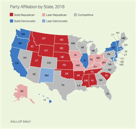 GOP Maintains Edge in State Party Affiliation in 2016