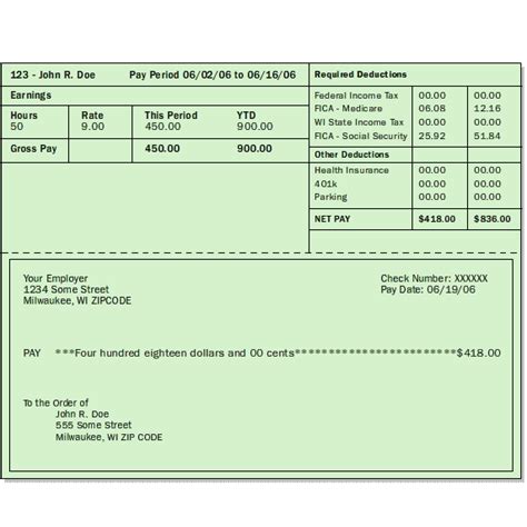 Paycheck Stub Template | Template Business