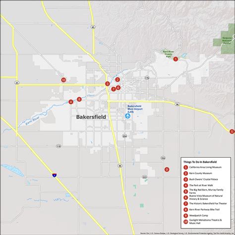 Bakersfield Map, California - GIS Geography