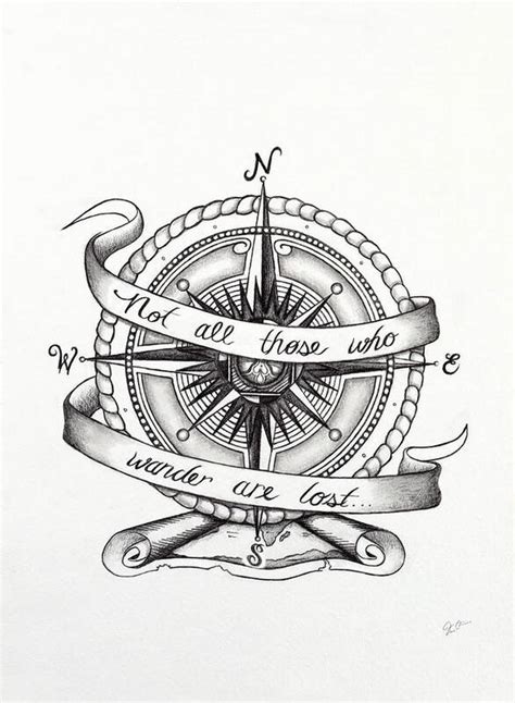 Compass Drawing Art Print by Jon Cotroneo