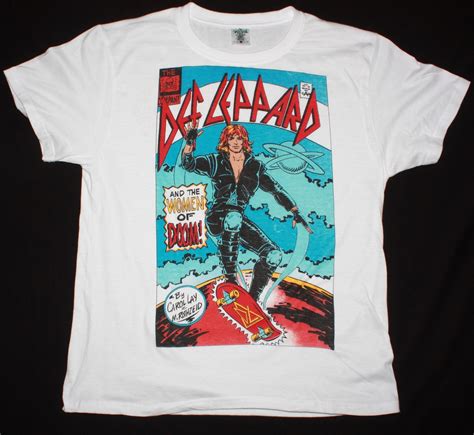 DEF LEPPARD HYSTERIA TOUR NEW WHITE T-SHIRT