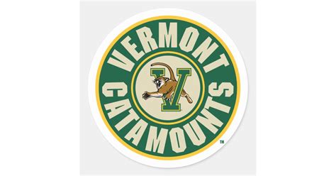 Vermont Catamounts Mark Classic Round Sticker | Zazzle