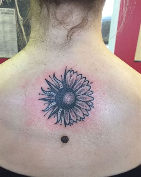 Sunflower sun moon original tattoo (With images ... | Sunflower tattoos ...