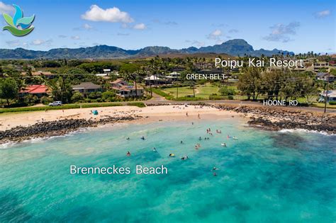 Located at the eastern end of Poipu Beach Park, Brennecke's Beach is known for it's easy to ...