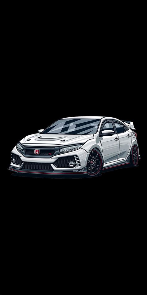 Honda Civic Type-R, amoled, black, car, dark, HD phone wallpaper | Peakpx