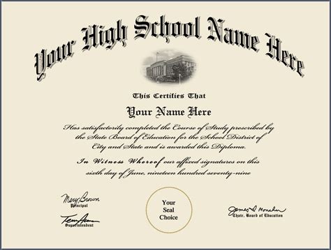 Fake High School Diploma Design 4