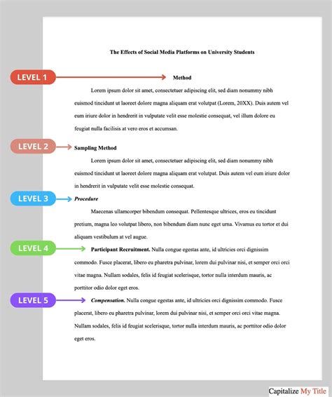 7th Edition APA Style: How to Use APA Headings in Your Paper - Capitalize My Title