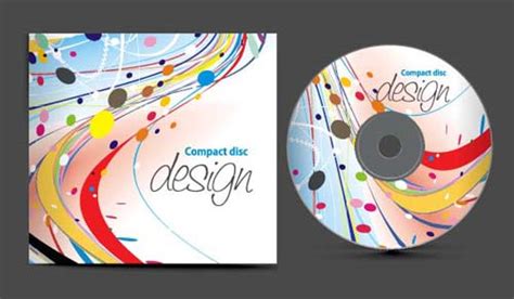 Abstract of CD Cover vector set 10 free download