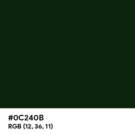 Dark Moss Green color hex code is #0C240B