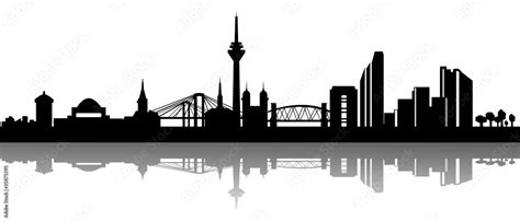 Skyline Düsseldorf Stock-Vektorgrafik | Adobe Stock