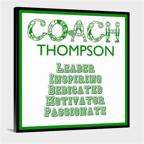 Sports Wall Art Coach Word Art by PersonalizednPrinted on Etsy