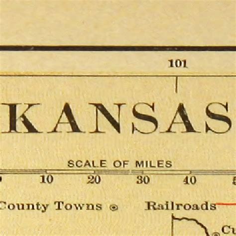 Map of Kansas Historical Map of Kansas Antique Map of - Etsy