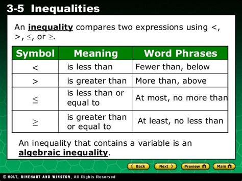 Inequalites: What are they?