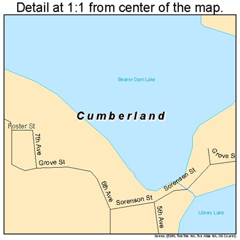 Cumberland Wisconsin Street Map 5518025