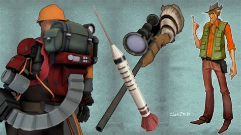 TF2: Sniper's Early Weapon Concepts - YouTube