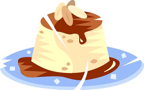 Vector Illustration Of Custard Pudding Cake Dessert Clipart - Full Size Clipart (#3332179 ...