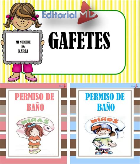 Gafetes Escolares: Diseños Creativos Para Imprimir