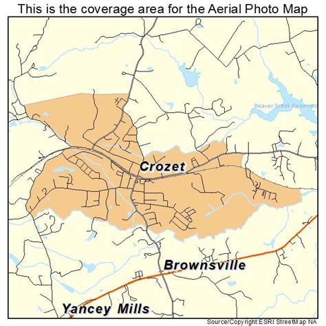 Aerial Photography Map of Crozet, VA Virginia