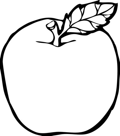 Apple Line Drawing - ClipArt Best