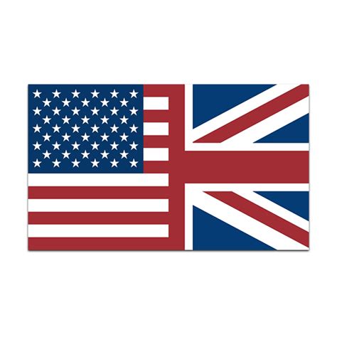 American British Flag Decal USA Union Jack UK Britain Vinyl Sticker - Rotten Remains