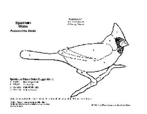 Free Stained Glass Pattern 2127-Cardinal-P2127