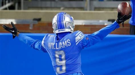 Lions’ Jameson Williams scores first NFL TD after knee injury in NCAA ...