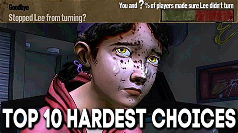 Top 10 HARDEST CHOICES - The Walking Dead: Seasons 1-4 (TELLTALE GAMES ...