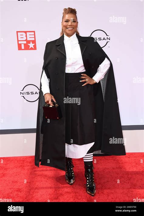 Queen Latifah arrives at the BET Awards on Sunday, June 27, 2021, at the Microsoft Theater in ...