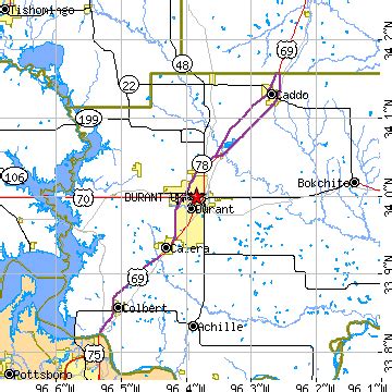 Durant, Oklahoma (OK) ~ population data, races, housing & economy